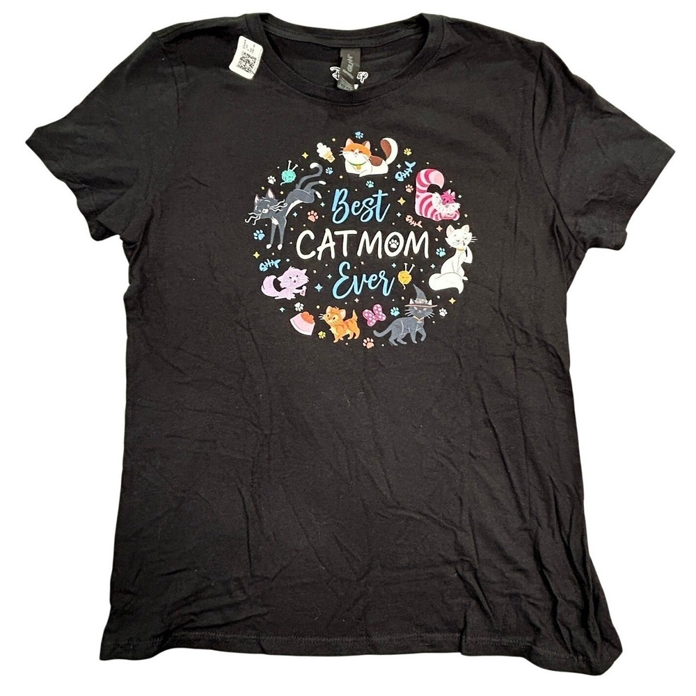 Disney Best Cat Mom Ever Marie & Cheshire Cat Graphic T-Shirt